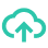 Cloud with upload symbol icon